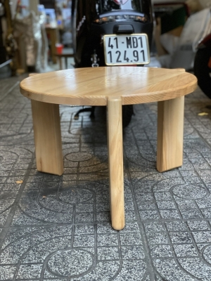 bàn trà gỗ D60 chân chữ nhật