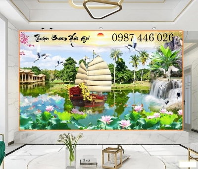 Tranh gạch men phong cảnh đẹp 3d HP0822