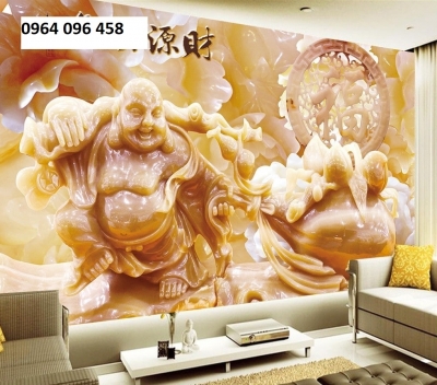 Tranh gạch 3d ốp tường phật di lặc - KFDX3