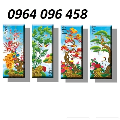 Tranh gạch 3d tứ quý - 843X