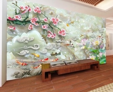 Tranh gạch 3d ốp tường phòng khách - VCB85