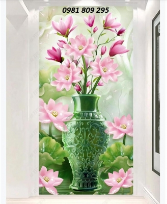 Gạch tranh 3d bình hoa ,  tranh cao cấp