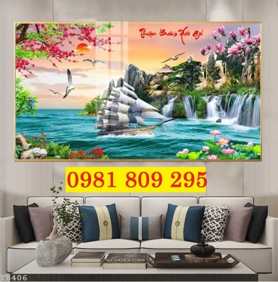 Tranh gạch thuyền buồm