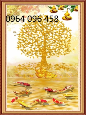 Tranh gạch 3d cây kim tiền - HBMMC3