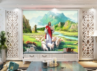 Tranh gạch men 3d dán tường thiên chúa - H006