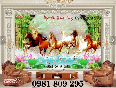 Gạch tranh 3d ngựa - mã đáo thành công
