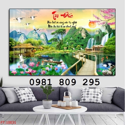 Gạch tranh 3d thiên nhiên giao hòa