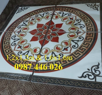 Gạch thảm vuông khắc vàng HP92734