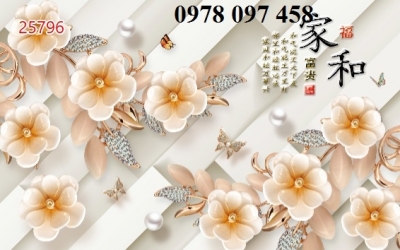 Tranh hoa 3D - tranh gạch