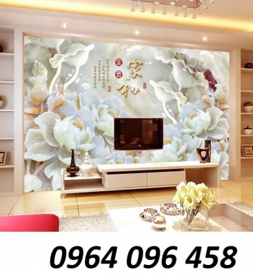 gạch tranh 3d ốp tường sau tivi - VV4