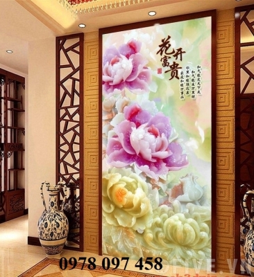 Tranh khổ đứng - tranh gạch 3D