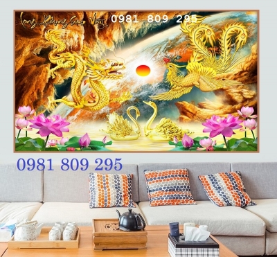 Mẫu gạch 3d trang trí ban thờ hình rồng
