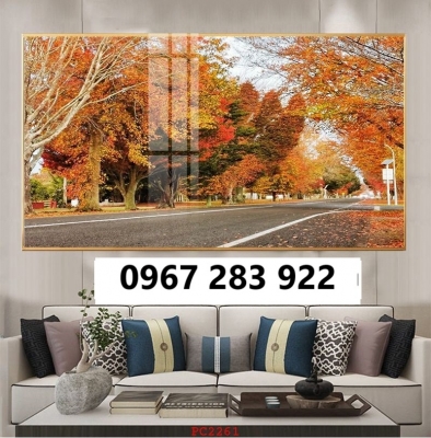 Tranh gạch 3D cảnh mùa thu