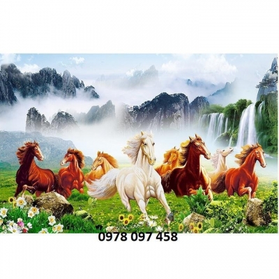 Tranh 3D - mã đáo truy phong