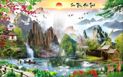 gạch 3d trang trí phòng khách - CV65
