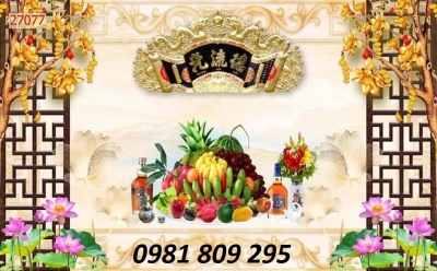 tranh gạch ốp tường 3d phòng thờ