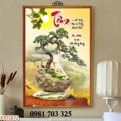 Tranh gạch hoa mai trang trí