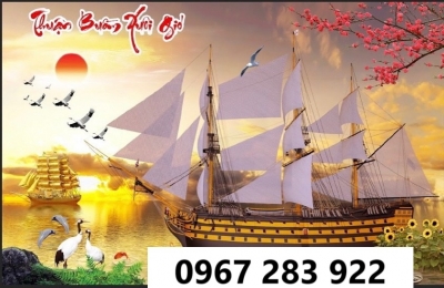 Gạch tranh 3d cảnh thuyền buồm