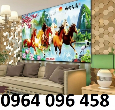Tranh gạch 3d ốp tường mã đáo thành công - C9855