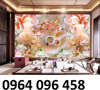 Tranh gạch 3d hoa ngọc - 833SM