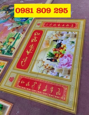 Tranh gạch phòng thờ cửu huyền thất tổ