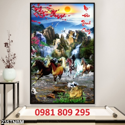 Tranh gạch ngựa khổ đứng mới Hn888