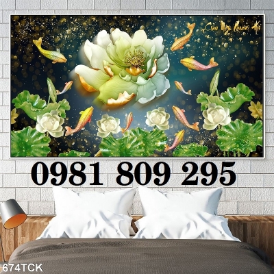 gạch tranh - tranh trang trí sứ ngọc hoa sen