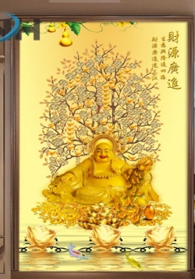 Tranh gạch 3d phật di lặc - MBV43