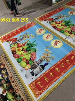 gạch tranh 3d phòng thờ gia tiên