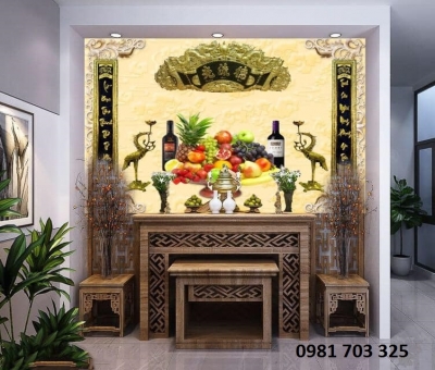Tranh phòng thờ- tranh gạch 3D ốp tường