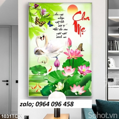 Tranh gạch 3d cha mẹ - SXVBB8