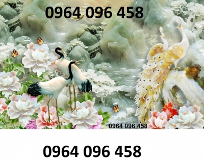 Tranh gạch 3d hoa ngọc phòng khách - UNC444