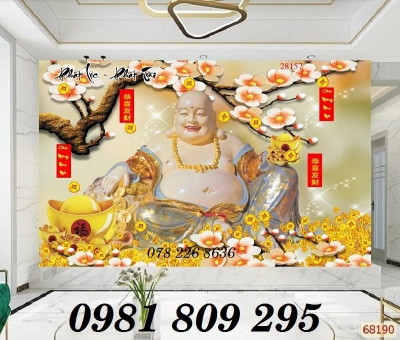 Tranh thần tài - tranh gạch 3d trang trí