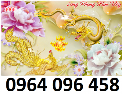 Tranh gạch 3d rồng phượng - CVC4