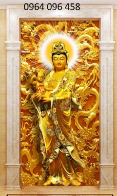 Tranh gạch 3d ốp tường phật phòng thờ - FGH86