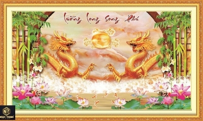 Tranh gạch 3d phòng thờ - NBB9