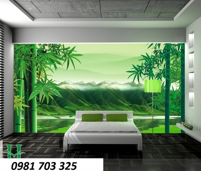 Gạch tranh ốp tường phòng ngủ