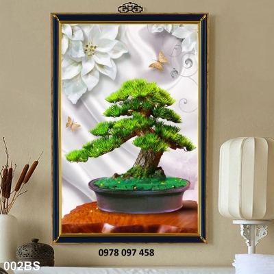 Gạch tranh cây cảnh bonsai