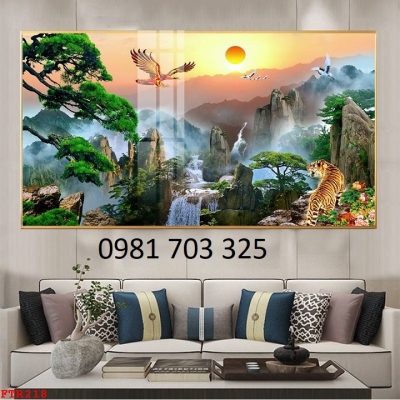 Tranh gạch hổ 3D trang trí
