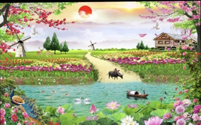 Tranh gạch - tranh gạch phong cảnh
