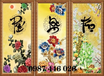 Tranh gạch Phúc lộc thọ HP872