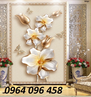 Tranh gạch 3d hoa sứ ngọc - FDCC64