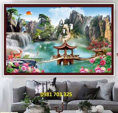 Tranh phong cảnh- gạch tranh 3D