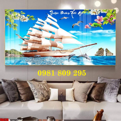 Gạch 3d , tranh gạch thuyền đẹp HQ888