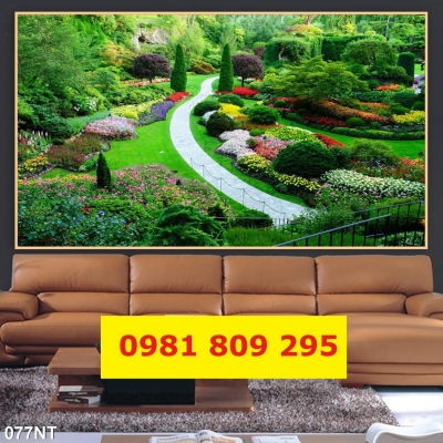 Gạch 3d vườn hoa đẹp HG3324