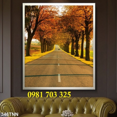 Tranh gạch mùa thu trang trí