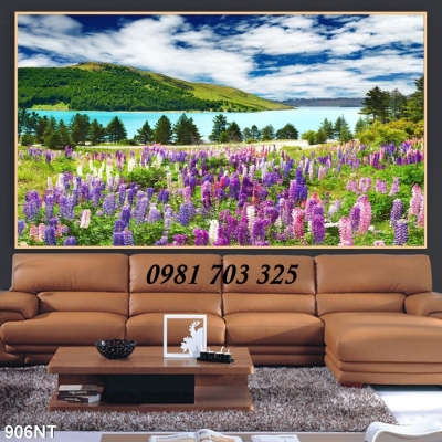 Tranh gạch phong cảnh vườn hoa