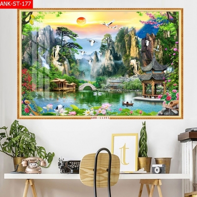 Tranh gạch 3d cảnh đồng quê - GĐ43