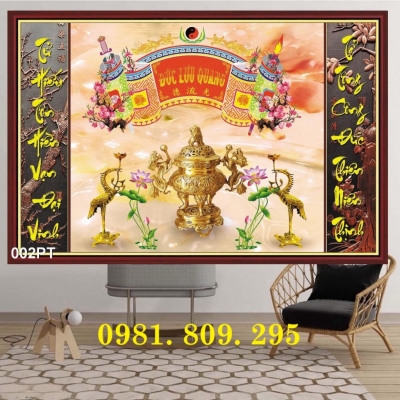 Gạch tranh trang trí ban thờ 3d