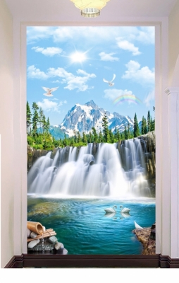 Tranh gạch 3d ốp tường khổ đứng - FHJB33